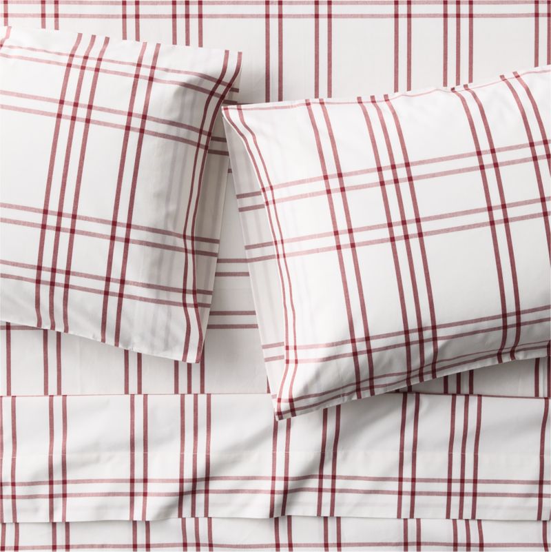 Stax Luminous Red 100% Organic Cotton Kids Twin Sheet Set - image 4 of 8