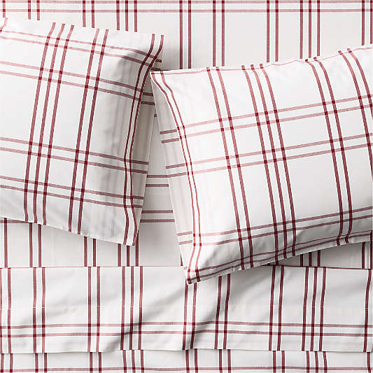 Stax Luminous Red 100% Organic Cotton Kids Sheet Set