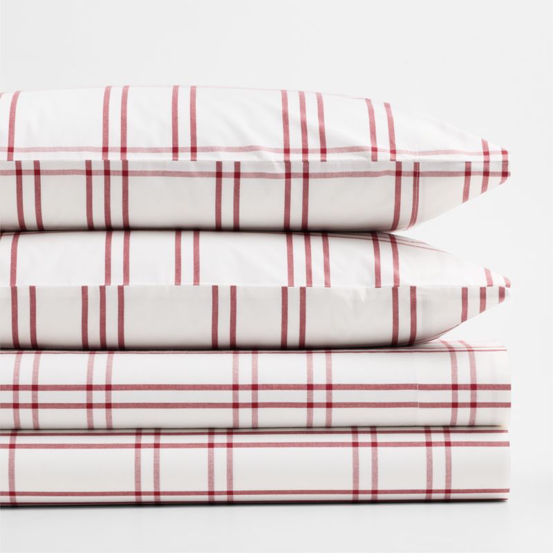 Stax Luminous Red 100% Organic Cotton Kids Full Sheet Set - image 2 of 7