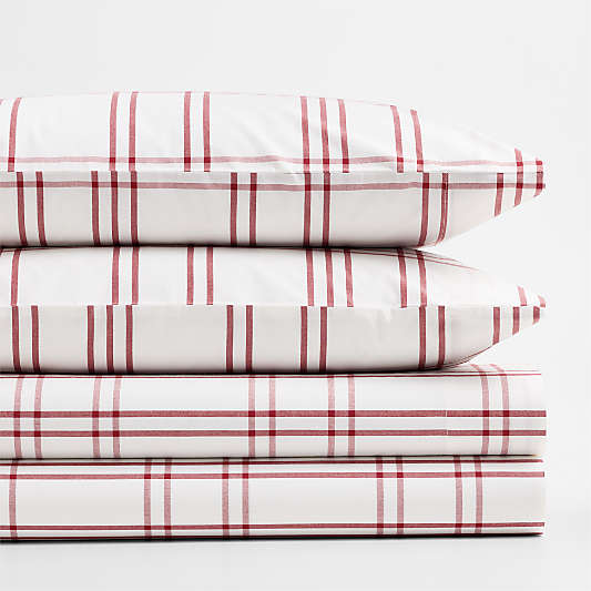 Stax Luminous Red 100% Organic Cotton Kids Sheet Set