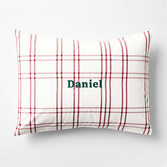 Stax Luminous Red 100% Organic Cotton Kids Pillow Sham