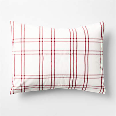 Stax Luminous Red 100% Organic Cotton Kids Pillow Sham