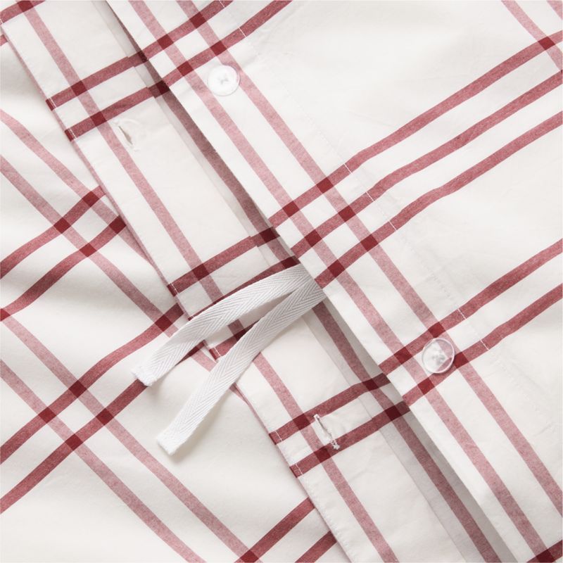 Stax Luminous Red 100% Organic Cotton Kids Twin Duvet Cover - image 2 of 5
