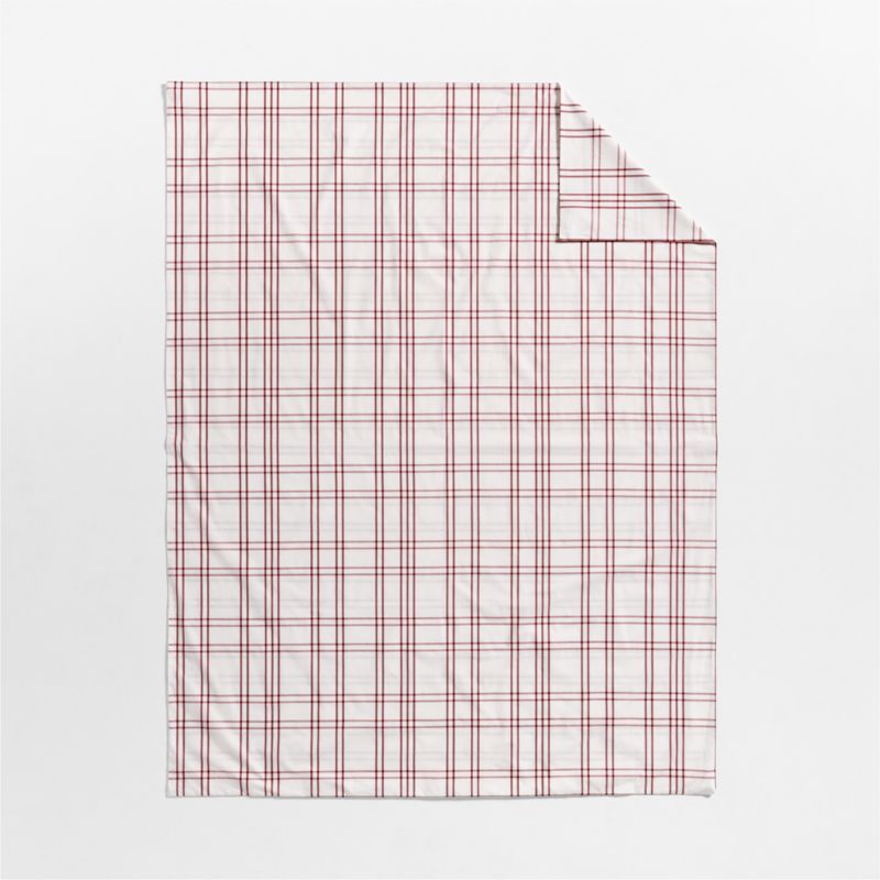 Stax Luminous Red 100% Organic Cotton Kids Twin Duvet Cover - image 3 of 5