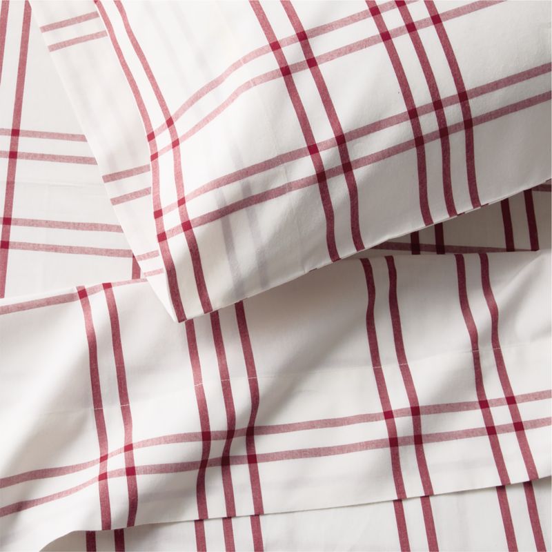 Stax Luminous Red 100% Organic Cotton Kids Twin Sheet Set - image 1 of 8