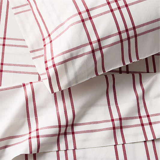Stax Luminous Red 100% Organic Cotton Kids Sheet Set