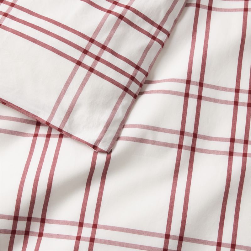 Stax Luminous Red 100% Organic Cotton Kids Twin Duvet Cover - image 1 of 5