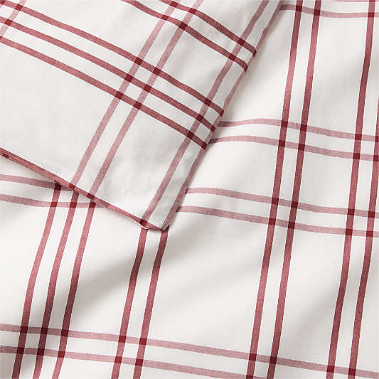Stax Luminous Red 100% Organic Cotton Kids Duvet Cover