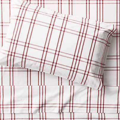 Stax Luminous Red 100% Organic Cotton Kids Twin Sheet Set