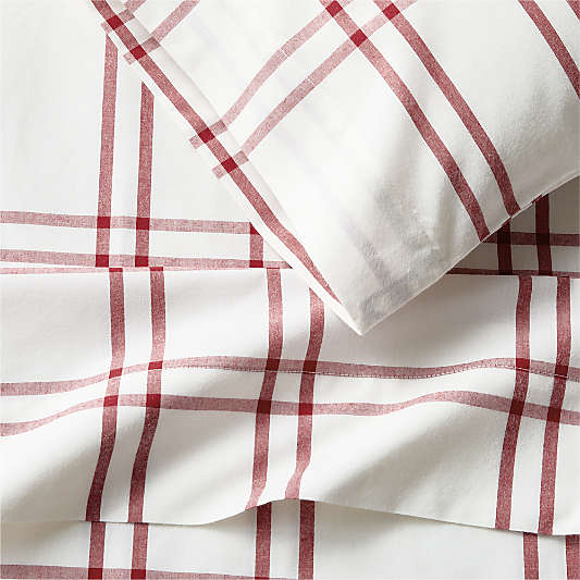 Stax Luminous Red 100% Organic Cotton Toddler Sheet Set