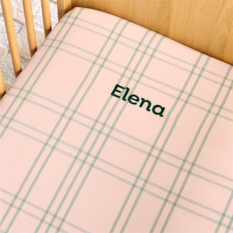 Stax Pale Pink 100% Cotton Baby Crib Fitted Sheet - image 1 of 7