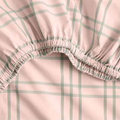 Stax Pale Pink 100% Cotton Baby Crib Fitted Sheet