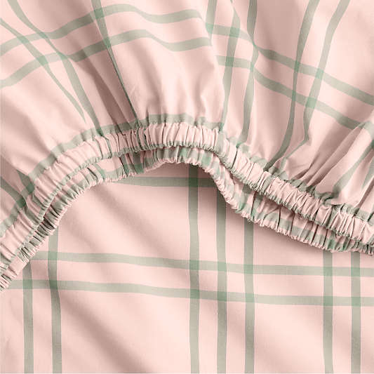 Stax Pale Pink 100% Cotton Baby Crib Fitted Sheet