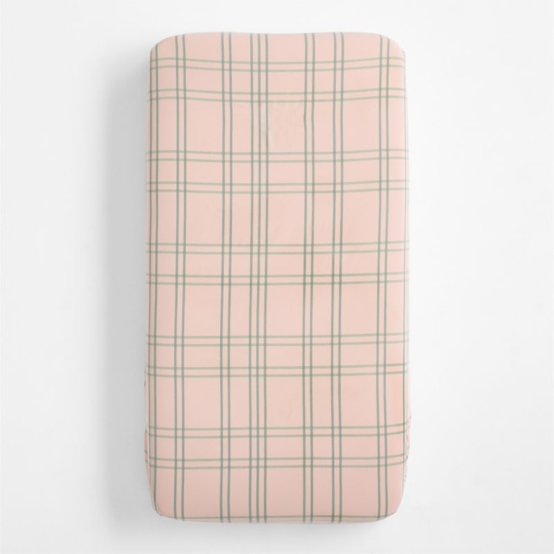Stax Pale Pink 100% Cotton Baby Crib Fitted Sheet - image 4 of 7