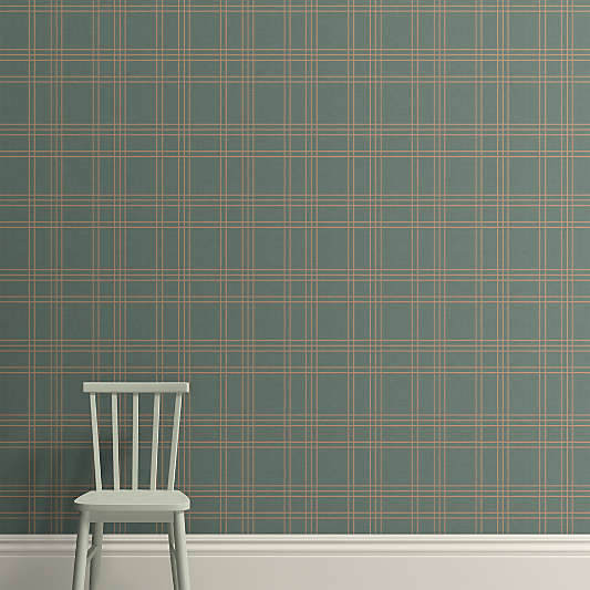 Stax Pine Green Wallpaper