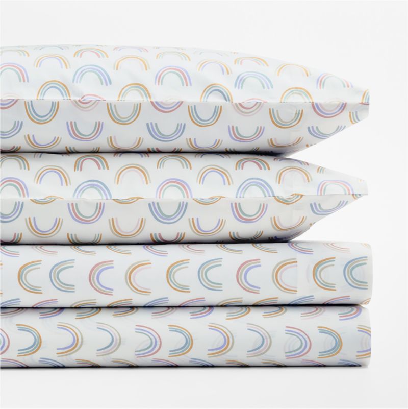 Stay Cool Gemma Rainbow 100% Organic Cotton Kids Full Sheet Set - image 1 of 5