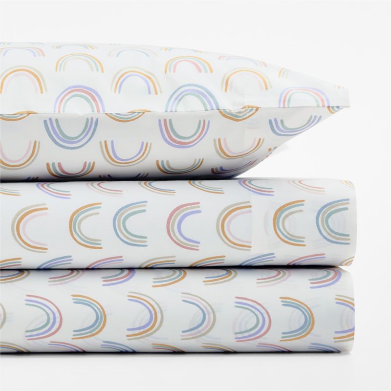 Stay Cool Gemma Rainbow 100% Organic Cotton Kids Twin Sheet Set - image 1 of 6