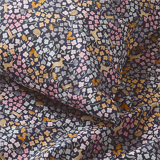 Stay Cool Midnight Wonderland Prairie 100% Organic Cotton Kids Sheet Set