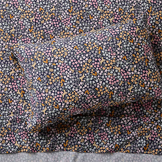 Stay Cool Midnight Wonderland Prairie 100% Organic Cotton Kids Twin Sheet Set