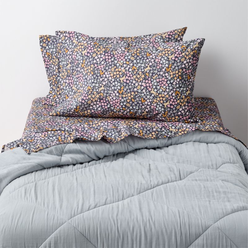Stay Cool Midnight Wonderland Prairie 100% Organic Cotton Kids Queen Sheet Set - image 3 of 4