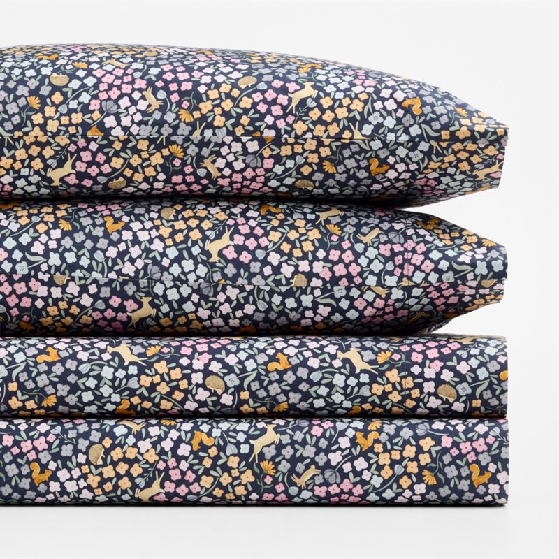 Stay Cool Midnight Wonderland Prairie 100% Organic Cotton Kids Queen Sheet Set - image 2 of 4