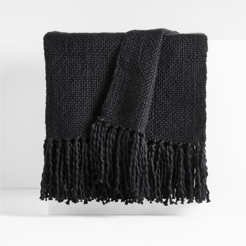 Buy End Of Roll Wool Blanket (Charcoal Grid)