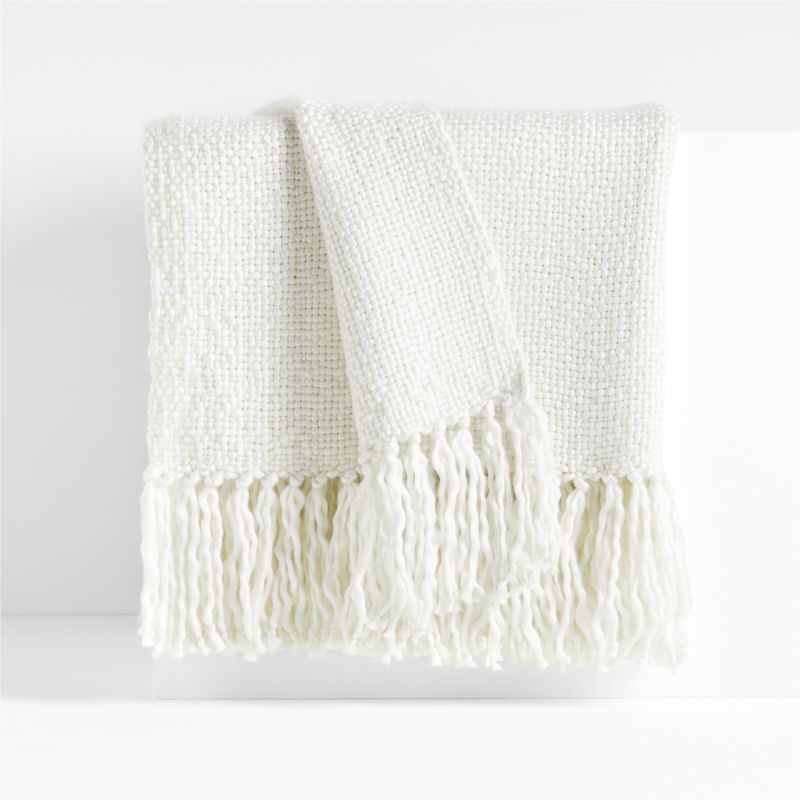 Styles 70"x55" Ivory Throw Blanket - image 0 of 12