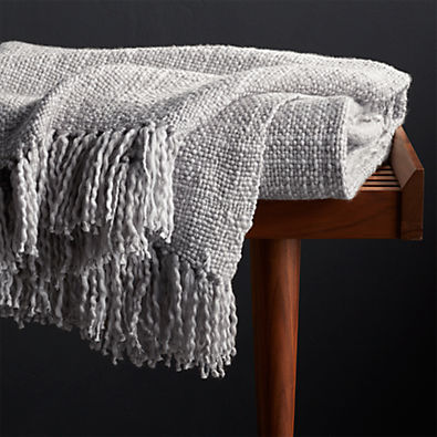 View Styles 80"x80" Dove Fringe Throw Blanket details