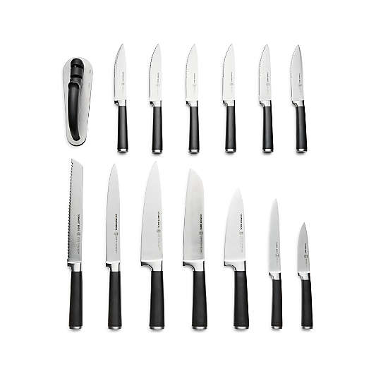 Schmidt Brothers ® Black Subway 15-Piece Knife Block Set