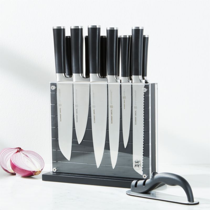 Schmidt Brothers Cutlery 9pc Jet Black Series Knife Block Set