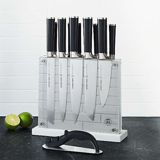 Schmidt Brothers ® Grey Subway 15-Piece Knife Block Set