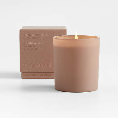 Monochrome No. 4 Suede 1-Wick Scented Candle - Cardamom, Amber and Oakmoss