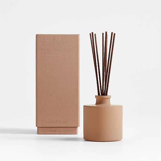 Monochrome No. 4 Suede Scented Reed Diffuser - Cardamom, Amber and Oakmoss