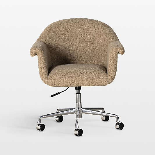 Suerte Office Chair in Faux Sheepskin