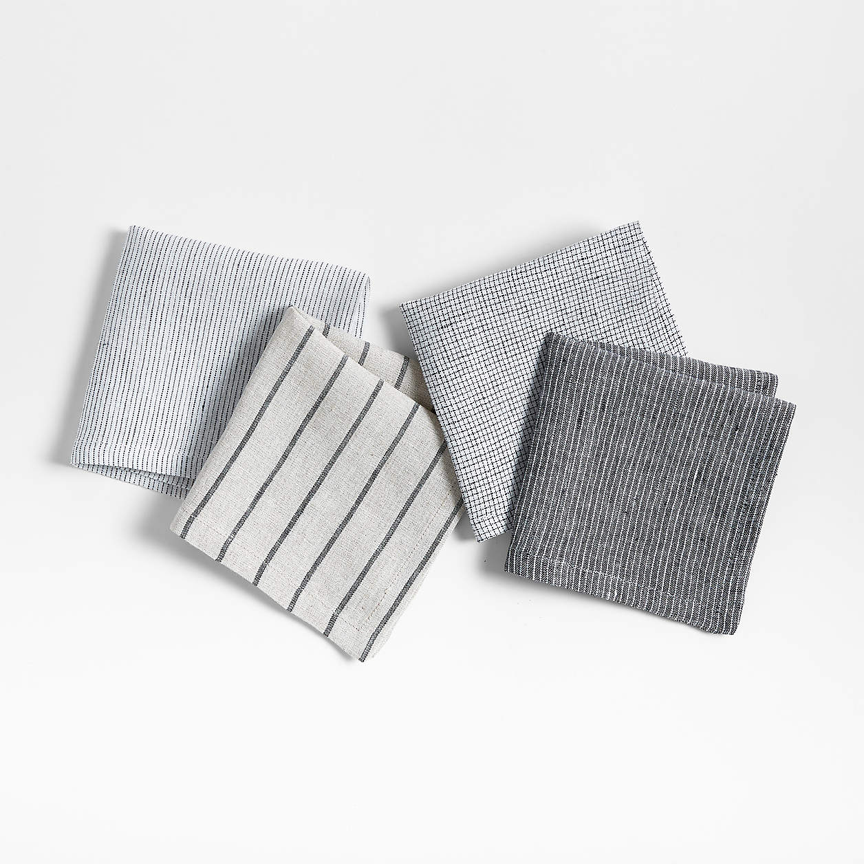 Suits Navy Linen Cocktail Napkins, Set of 4 + Reviews | Crate & Barrel