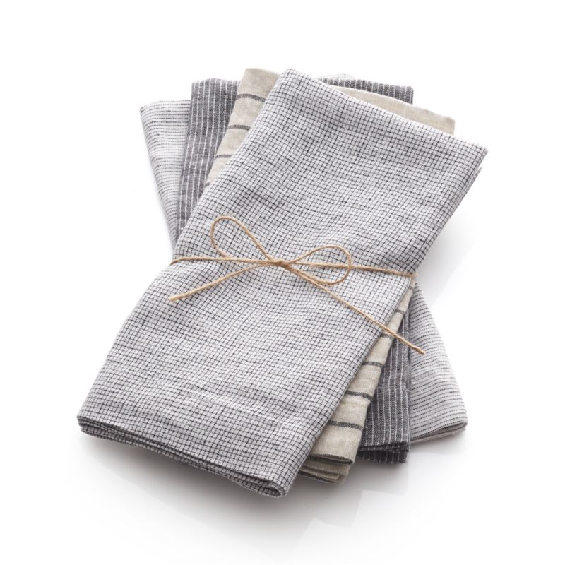 Suits Linen Cloth Dinner Napkins, Set of 4 - image 7 of 14