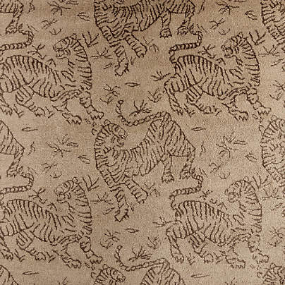 Sumatra Wool Tiger Handwoven Brown Area Rug 10'x14'