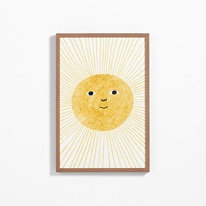 Sun Beams Large Framed Wall Art Print