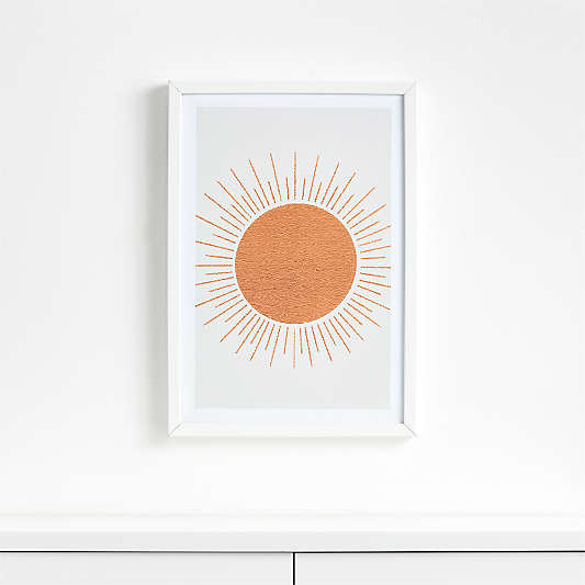 Sun Ray Mid-Century Framed Wall Art Print