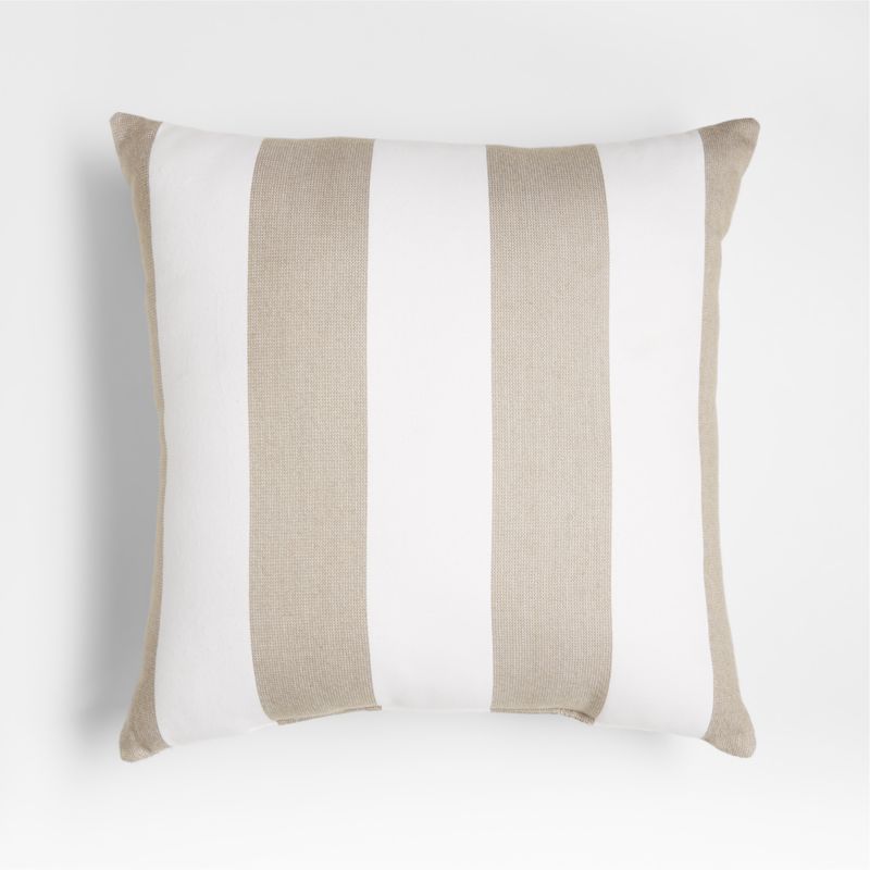 Sunbrella ® 20"x20" Tan Cozumel Cabana Stripe Outdoor Throw Pillow - image 0 of 8