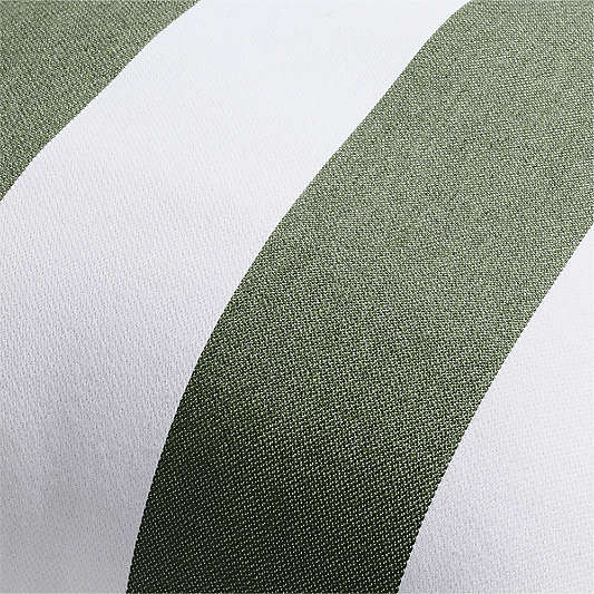 Sunbrella ® 20"x20" Cabana Fern Green Stripe Outdoor Throw Pillow