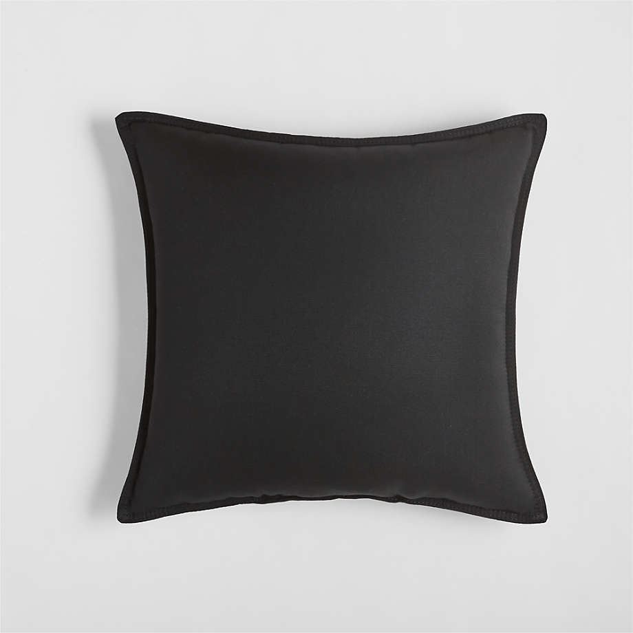 Sunbrella Black 20"x20" Outdoor Pillow + Reviews Crate & Barrel