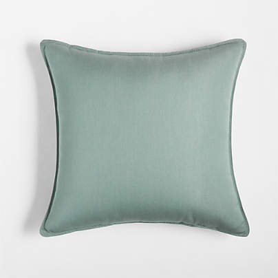 Sunbrella ® Spa Blue 20"x20" Outdoor Pillow