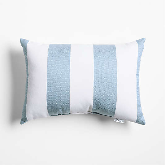 Sunbrella ® 20"x13" Cabana Bunbury Blue Stripe Outdoor Throw Pillow'