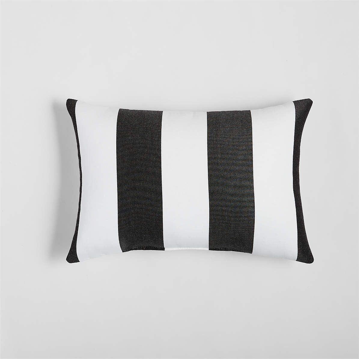 Park Hill Collection Linen Striped Floor Cushion with Handle (Black)