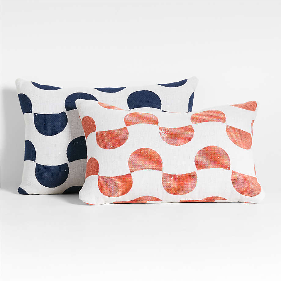 Coral and gray throw hot sale pillows