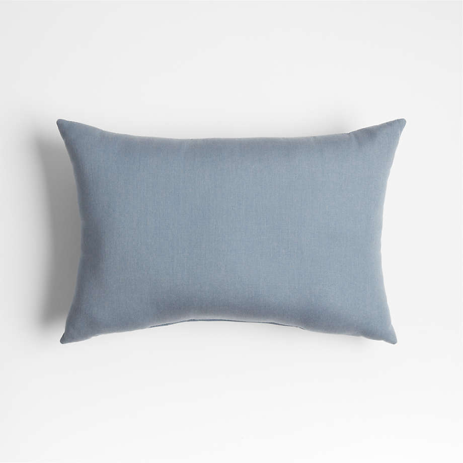 Sunbrella ® 20"x13" Haze Blue Outdoor Lumbar Throw Pillow