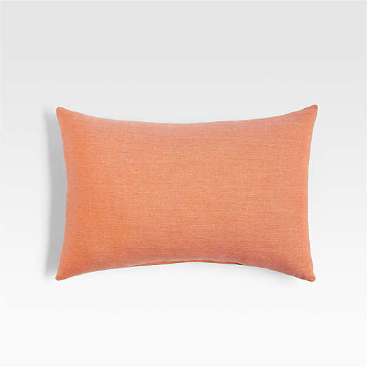 Sunbrella ® 20"x13" Coral Outdoor Lumbar Pillow