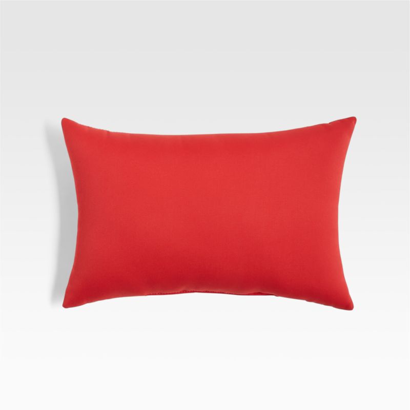 Sunbrella ® 20"x13" Jockey Red Outdoor Lumbar Pillow