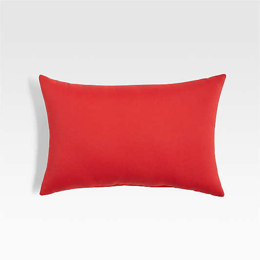 Sunbrella ® 20"x13" Jockey Red Outdoor Lumbar Pillow